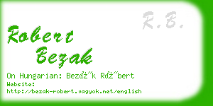 robert bezak business card